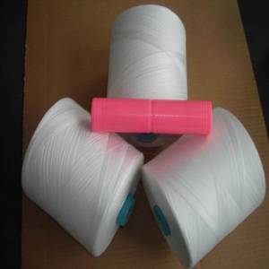 Industrial 100% Ring Spun Polyester Yarn Plastic Tube Good Evenness For Dyeing