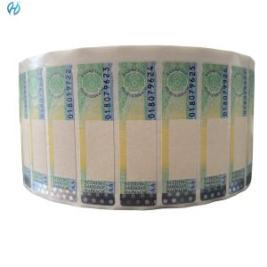 PET Film Self Adhesive Security Labels 1x4 Inch Permanent