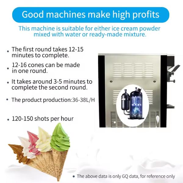 3 Flavor Floor Stand 304 Stainless Steel Ice Cream Making Machines With Casters