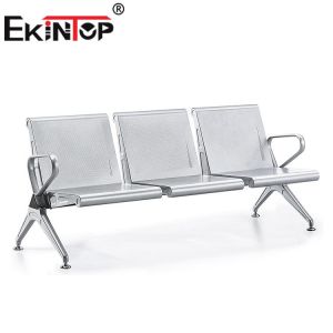 Comfortable Three Seater Airport Chair , Powder Coated Steel Reception Waiting