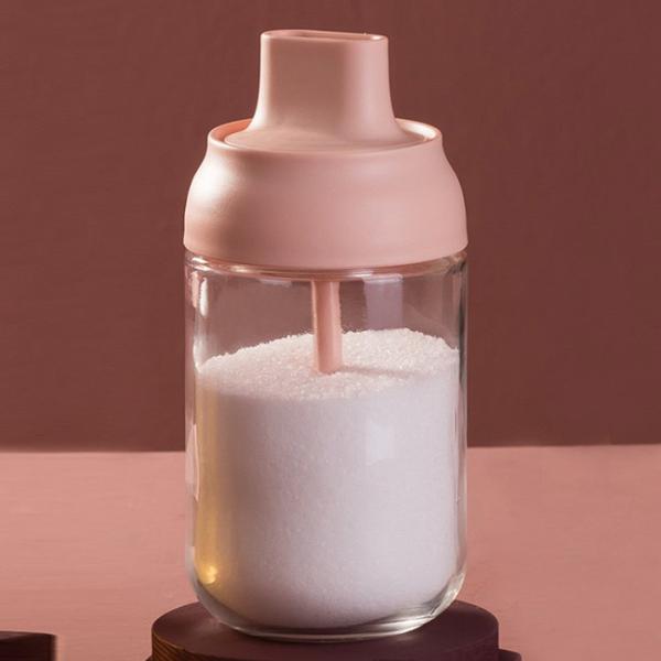 Buy Transparent Glass Condiment Containers Seasoning Kitchen Spice Jars at wholesale prices