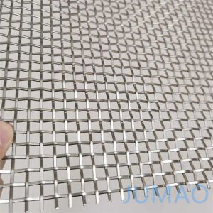 Crimped Architectural Mesh Metal Stainless Steel 304 Square Holes