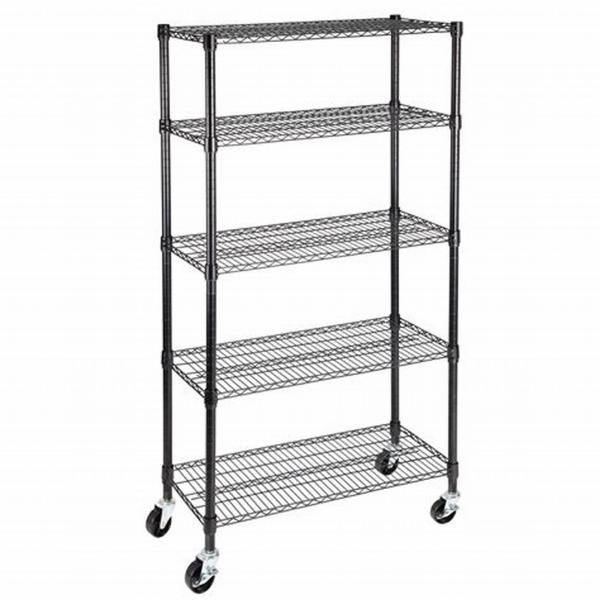 Buy 350kgs Heavy Duty Garage Storage Chrome Metal Wire Shelving NSF & BSCI Certificate at wholesale prices