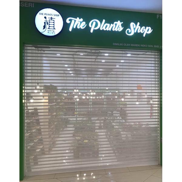 Transparent Perforated Steel Roller Shutter Door For Shopfront