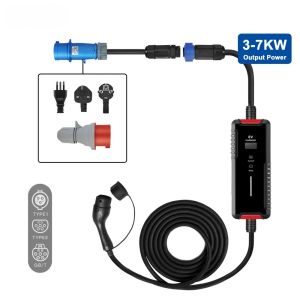 China Portable EV Charger 20C- 50C Temperature Range Overvoltage/ Overcurrent/ Short Circuit/ Reverse Polarity Protection on sale