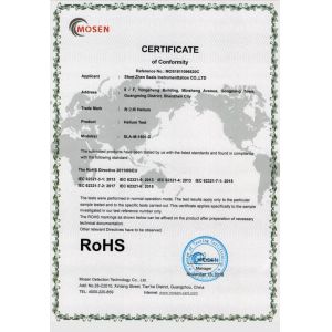 Shenzhen Seals Instrumentation Co., Ltd. Certifications