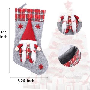 Christmas Stockings New Set 3D Gnomes Santa Christmas Stockings Personalized