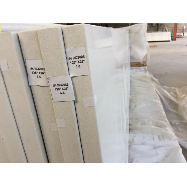 Bacteria Resistant Artificial Granite Countertops , White Engineered Stone Countertop