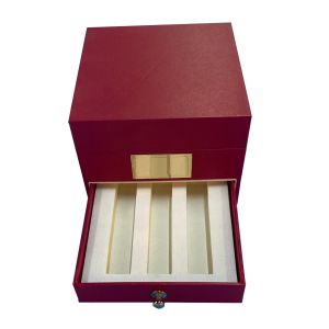 Wholesale Customized Luxury Double-Deck Drawer Hardcover Gift Packaging Box