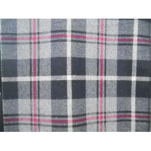 Quality grey red black white tartan wool fabric woolen check for sale