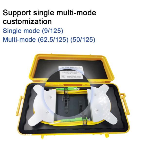 OTDR Launch Cable Box Fiber Optic Tool Outdoor SC/APC LC/APC Connector 1km SM 1310/1550nm