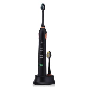 Black / White Recharable Sonic Family Electric Toothbrush With Timer Function