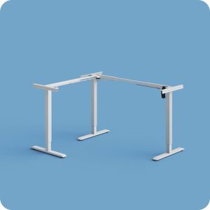 Aluminum Alloy Corner Standing Desk Frame For Modern Home 80KG Max Load Easy To