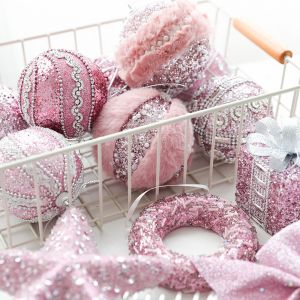 Pink Foam Ball Christmas Tree Pendant Decoration