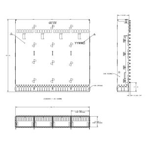 TE 2-2338495-1 OSFP Cage Ganged (1 x 4) Connector With Lightpipe