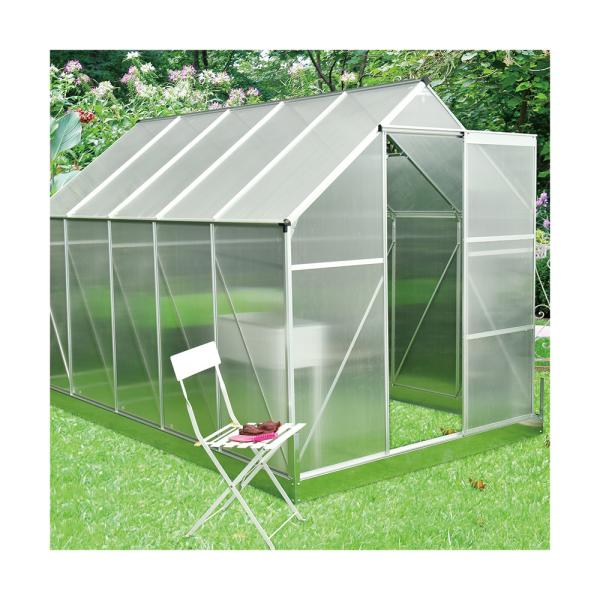 Buy 6x6ft 8x6ft 10x6ft Aluminium Frame Greenhouse With Metal Base at wholesale prices