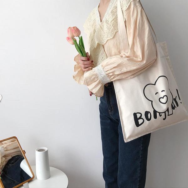 Customized Color Heavy-duty Canvas Tote Bags for Eco-friendly Shopping