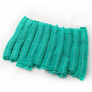 Non Woven Disposable Head Cap Bouffant Hats With Elastic Band For Industry