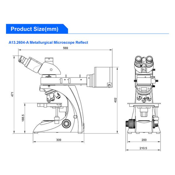 Reflected Illumination Metallurgical Optical Microscope Vertical Metallurgical Microscope For Metal