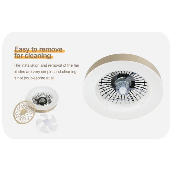 5 PC Blades Indoor Dimmable LED Ceiling Fan With Remote Control Switch