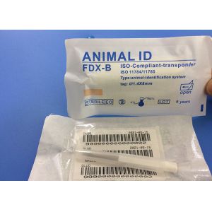 China Pet / Cat / Dog ISO Transponder Microchip Identification With 3 Stickers Injectable Transponders on sale China Pet / Cat / Dog ISO Transponder Microchip Identification With 3 Stickers Injectable Transponders on sale