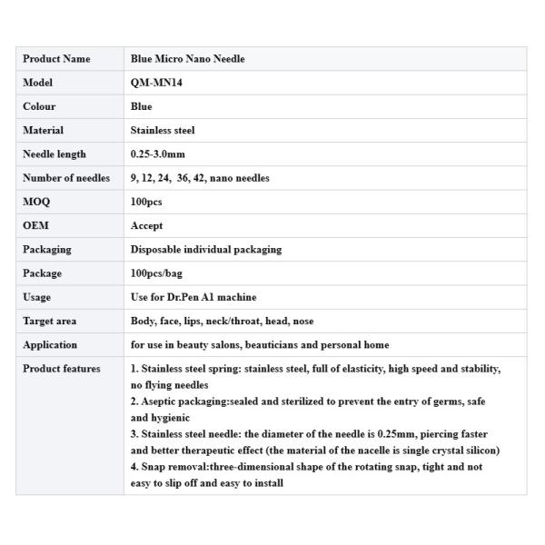 Disposable Derma Pen Needles Tips Cartucho Tattoo Dr Pen A1 Microneedling Cartridges