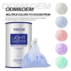 Professional OEM Private Label 500g Salon Hair Bleaching Powder Cool Toning Blue