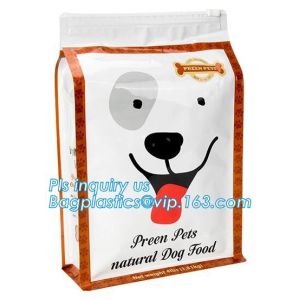 laminated multiple layer plastic aluminum foil bag side gusset pet food bag with