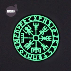 Washable Round Shape Custom Embroider Patch With Fluorescence