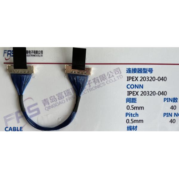 Awg40 LVDS Wire Harness 210mm LCD 40 Pin Connector Micro Coax Cable Assemblies