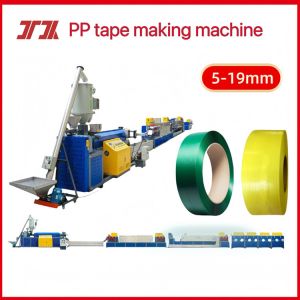 100-120Kg/H PP Strap Band Production Line With Double Embossing To Make 5-19mm