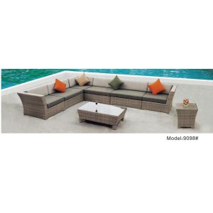 China 8piece -Rattan wicker Project furniture single modular sectional sofa set  -9098 on sale