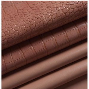 Handbag Crocodile Semi PU Leather Fabric 1.2mm Thickness Customized