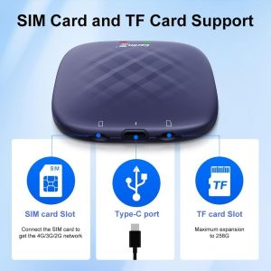 Wireless Aapter Carplay To Multi Media Ai Box Android 13 System Car Play TV Box