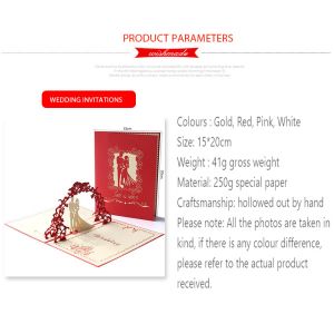 Scroll 3d Thank You Cards For Wedding Invitations