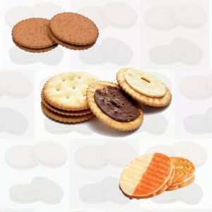 Stainless Steel Full Automatic Biscuit Sandwich Machine With Multiplier