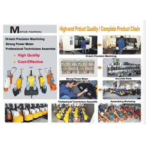 High Speed Terrazzo Floor Concrete Surface Grinder With Adjustable Handle