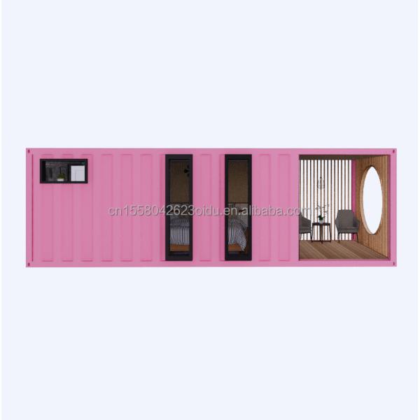 Aluminum Alloy Windows 3 Bedroom Container Residence with Packaging and Wave Sandwich Panel Walls