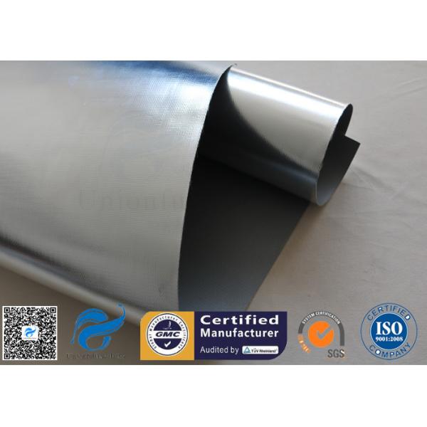Buy Silver Coated Fiberglass Fabric Heat Resistant Aluminium Foil Insulation Cloth at wholesale prices