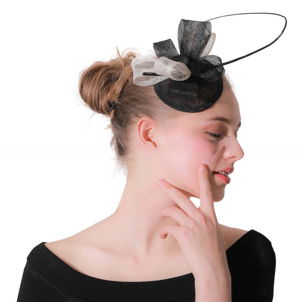 10cm Dyed Sinamay Feather Fascinator for Hat Decoration and Party Decoration Supplies