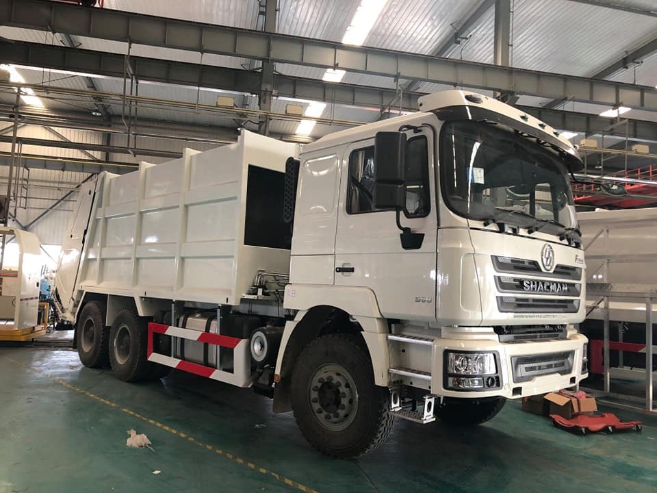 340hp Compression Garbage Truck SHACMAN F3000 Rear Loader Garbage Truck 6x4 Euro Il
