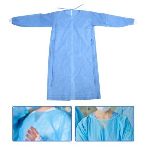 China Xxl Disposable Infection Control Medical Ppe Cloth Gowns Back Opening on sale