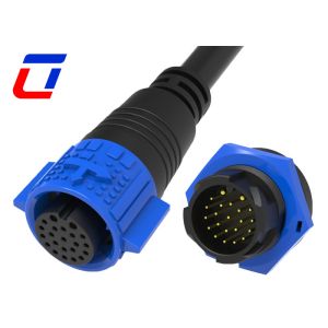 Circular Molded Cable Plug And Socket Connectors M19 Multi Pin Waterproof IP67