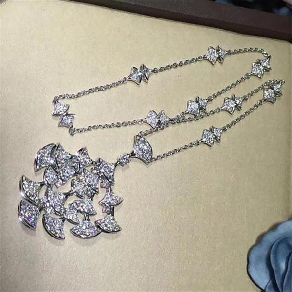 Real low price and high quality jewels B Diamonds Necklace 18k gold Diamonds Diamond material SI H necklace