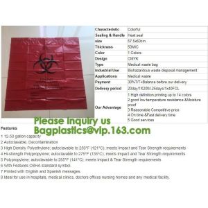 Biodegradable Dtrawstring Biohazard Bags Medical Drawtape, Biological Hazardous
