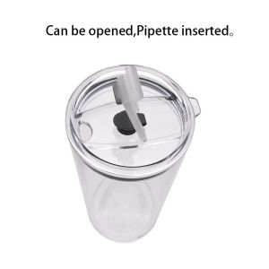 Beverage 450ml Borosilicate Glass Straw Coke Cups