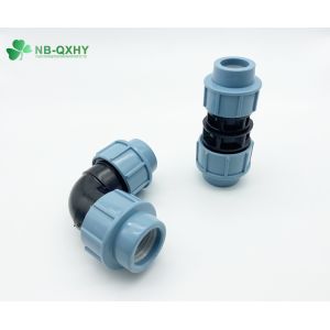 Pn16 20mm PP Compression Fitting Equal Tee for After-sales Service Plastic Pipe