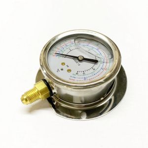 63mm Stainless Steel Pressure Gauge Flange Type 38 Bar BSPT Panel Mounting