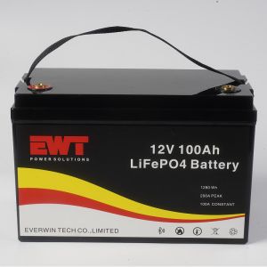12V 100AH Rechargeable Battery Pack With Bluetooth BMS LCD Screen