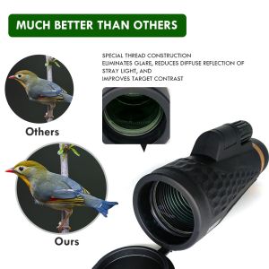 12x50 Military Hd Monocular Telescope Waterproof Portable For Watch Hunting
